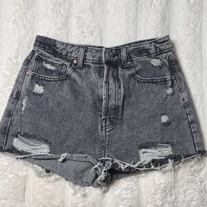 Wild Fable Charcoal Distressed Jean Shorts